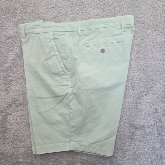 Caribbean Roundtree & York Men's Cotton Stretch Chino Shorts Mint Green Sizes - Picture 2 of 6